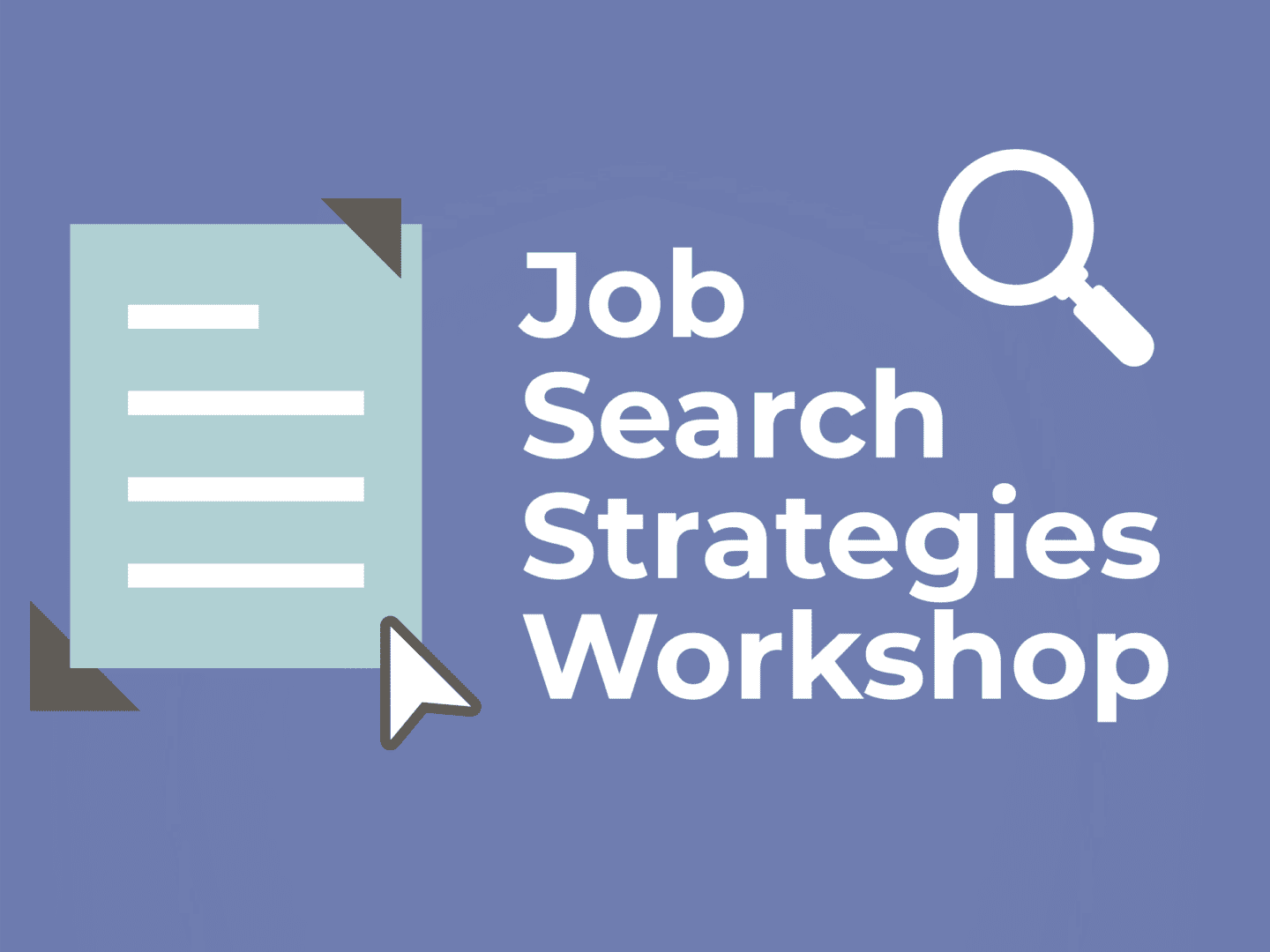 job search strategies workshop